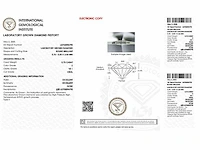 Diamant - circa 0,70 carat - briljant geslepen diamant (gecertificeerd) - afbeelding 6 van  6