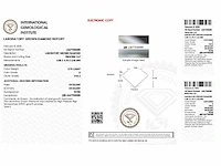 Diamant - circa 0,70 carat - princess geslepen diamant (gecertificeerd) - afbeelding 8 van  8