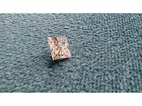 Diamant - circa 0,70 carat - princess geslepen diamant (gecertificeerd) - afbeelding 2 van  9