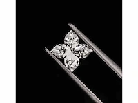 Diamant - circa 1,00 carat - flower cut geslepen diamant (gecertificeerd) - afbeelding 1 van  4