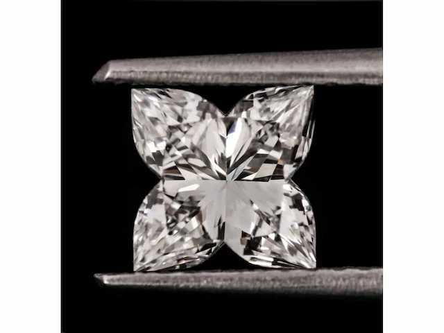 Diamant - circa 1,00 carat - flower cut geslepen diamant (gecertificeerd) - afbeelding 2 van  4