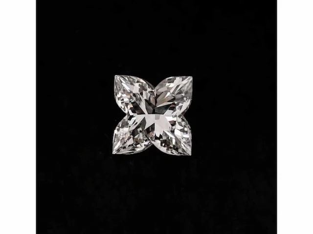 Diamant - circa 1,00 carat - flower cut geslepen diamant (gecertificeerd) - afbeelding 3 van  4