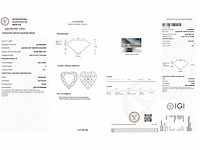 Diamant - circa 1,00 carat - heart geslepen diamant (gecertificeerd) - afbeelding 8 van  8
