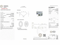 Diamant - circa 1,00 carat - oval geslepen diamant (gecertificeerd) - afbeelding 6 van  6