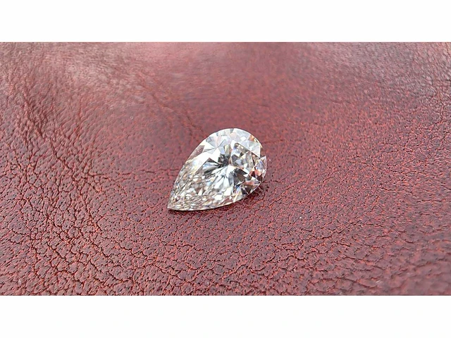Diamant - circa 1,00 carat - pear geslepen diamant (gecertificeerd) - afbeelding 1 van  13