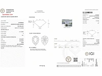 Diamant - circa 1,00 carat - pear geslepen diamant (gecertificeerd) - afbeelding 9 van  9