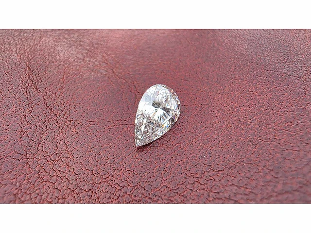 Diamant - circa 1,00 carat - pear geslepen diamant (gecertificeerd) - afbeelding 2 van  13