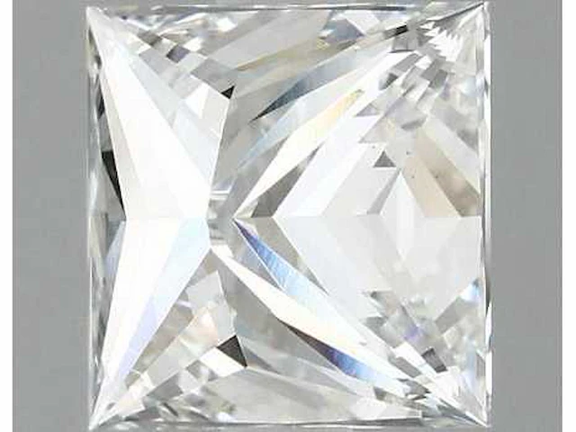 Diamant - circa 1,00 carat - princess geslepen diamant (gecertificeerd) - afbeelding 2 van  8