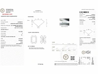 Diamant - circa 1,00 carat - radiant geslepen diamant (gecertificeerd) - afbeelding 2 van  10