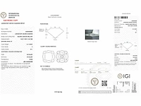 Diamant - circa 1,00 carat - square cushion briljant geslepen diamant (gecertificeerd) - afbeelding 2 van  10