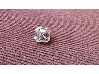 Diamant - circa 1,00 carat - square emerald geslepen diamant (gecertificeerd) - afbeelding 1 van  11