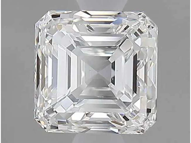 Diamant - circa 1,00 carat - square emerald geslepen diamant (gecertificeerd) - afbeelding 1 van  7