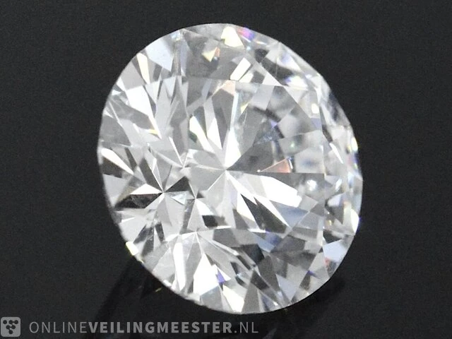 Diamant - circa 1.00 karaat briljant geslepen diamant (gecertificeerd) - afbeelding 1 van  3