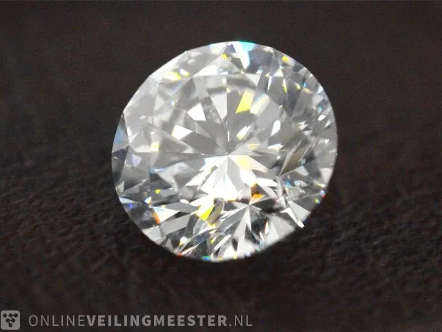Diamant - circa 1.00 karaat briljant geslepen diamant (gecertificeerd) - afbeelding 2 van  3