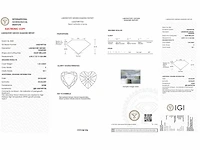 Diamant - circa 1,20 carat - heart geslepen diamant (gecertificeerd) - afbeelding 8 van  8
