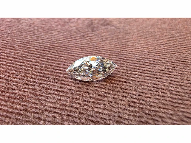 Diamant - circa 1,20 carat - marquise geslepen diamant (gecertificeerd) - afbeelding 1 van  12