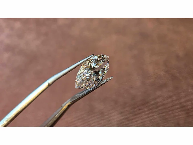Diamant - circa 1,20 carat - marquise geslepen diamant (gecertificeerd) - afbeelding 7 van  12