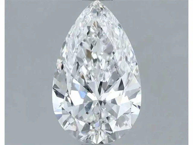 Diamant - circa 1,20 carat - pear geslepen diamant (gecertificeerd) - afbeelding 1 van  9