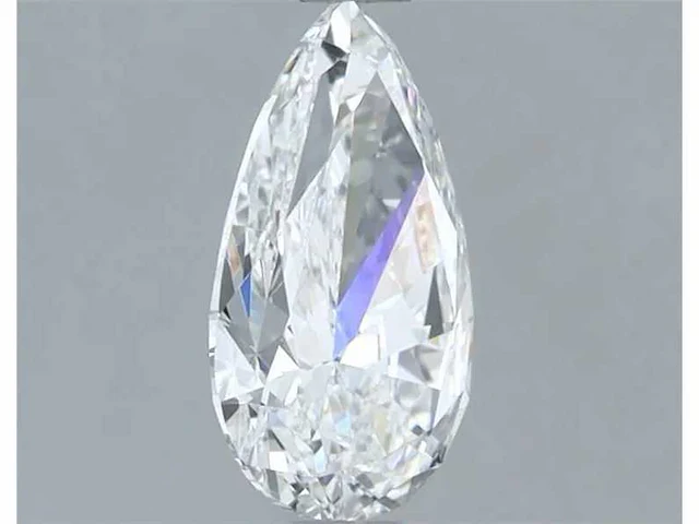Diamant - circa 1,20 carat - pear geslepen diamant (gecertificeerd) - afbeelding 2 van  9