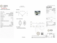 Diamant - circa 1,20 carat - pear geslepen diamant (gecertificeerd) - afbeelding 9 van  9
