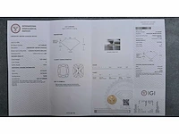 Diamant - circa 1,40 carat - cushion geslepen diamant (gecertificeerd) - afbeelding 11 van  11