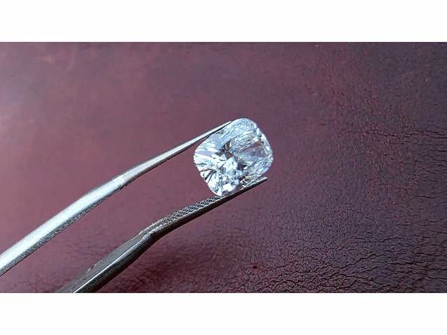 Diamant - circa 1,40 carat - cushion geslepen diamant (gecertificeerd) - afbeelding 8 van  11