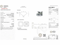 Diamant - circa 1,40 carat - square cushion geslepen diamant (gecertificeerd) - afbeelding 11 van  11