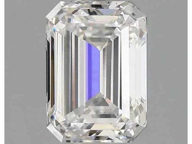 Diamant - circa 1,50 carat - emerald geslepen diamant (gecertificeerd) - afbeelding 5 van  8