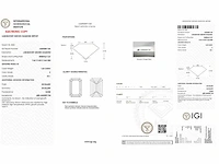 Diamant - circa 1,50 carat - emerald geslepen diamant (gecertificeerd) - afbeelding 10 van  10