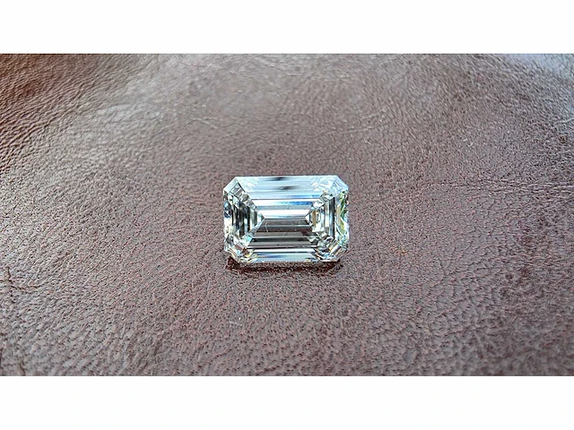 Diamant - circa 1,50 carat - emerald geslepen diamant (gecertificeerd) - afbeelding 1 van  10