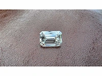Diamant - circa 1,50 carat - emerald geslepen diamant (gecertificeerd) - afbeelding 1 van  10