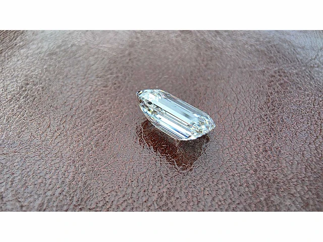 Diamant - circa 1,50 carat - emerald geslepen diamant (gecertificeerd) - afbeelding 4 van  10
