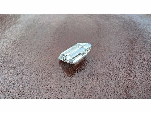 Diamant - circa 1,50 carat - emerald geslepen diamant (gecertificeerd) - afbeelding 5 van  10