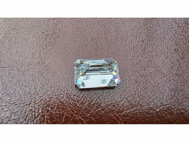 Diamant - circa 1,50 carat - emerald geslepen diamant (gecertificeerd) - afbeelding 6 van  10