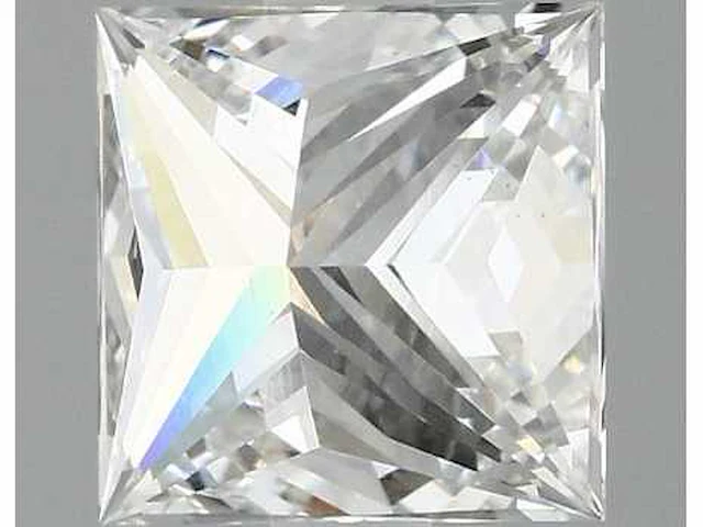 Diamant - circa 1,50 carat - princess geslepen diamant (gecertificeerd) - afbeelding 1 van  8