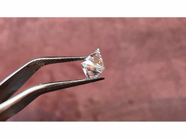 Diamant - circa 1,50 carat - princess geslepen diamant (gecertificeerd) - afbeelding 10 van  11