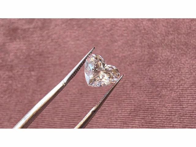 Diamant - circa 1,60 carat - heart briljant geslepen diamant (gecertificeerd) - afbeelding 8 van  11