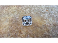 Diamant - circa 1,90 carat - emerald geslepen diamant (gecertificeerd) - afbeelding 1 van  12