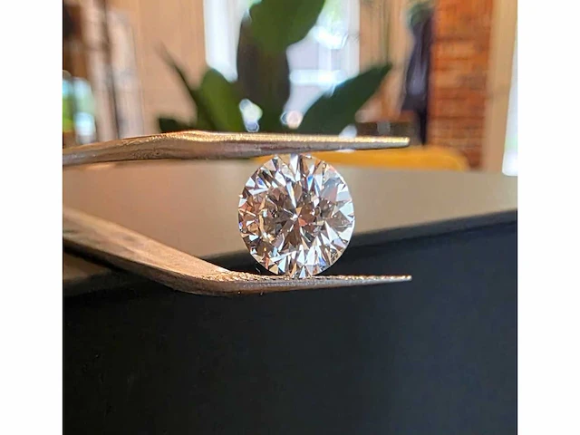 Diamant - circa 2,50 carat - briljant geslepen diamant (gecertificeerd) - afbeelding 3 van  8