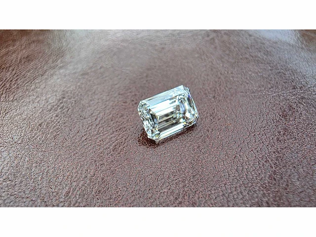 Diamant - circa 2,50 carat - emerald geslepen diamant (gecertificeerd) - afbeelding 2 van  9