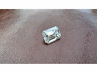 Diamant - circa 2,50 carat - emerald geslepen diamant (gecertificeerd) - afbeelding 2 van  9