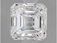 Diamant - circa 3,00 carat - square emerald geslepen diamant (gecertificeerd) - afbeelding 1 van  6