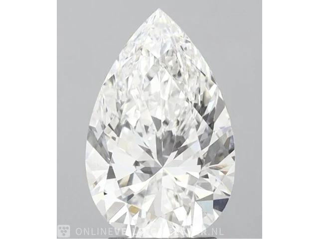 Diamant - circa 3.00 karaat peer vorm geslepen diamant ( igi gecertificeerd ), lab grown - afbeelding 1 van  6