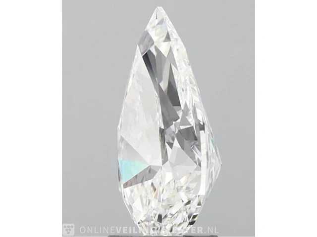 Diamant - circa 3.00 karaat peer vorm geslepen diamant ( igi gecertificeerd ), lab grown - afbeelding 2 van  6
