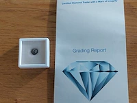 Diamant- 4.32 carat , wit- glanzend grijs - afbeelding 2 van  8