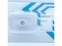 Diamant 0,92 crt. naturel kleur e met certificaat - afbeelding 1 van  5