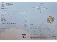Diamant 0,92 crt. naturel kleur e met certificaat - afbeelding 2 van  5