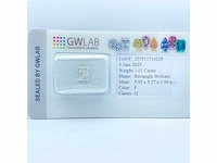 Diamant 1,01 crt. naturel kleur f - afbeelding 1 van  5