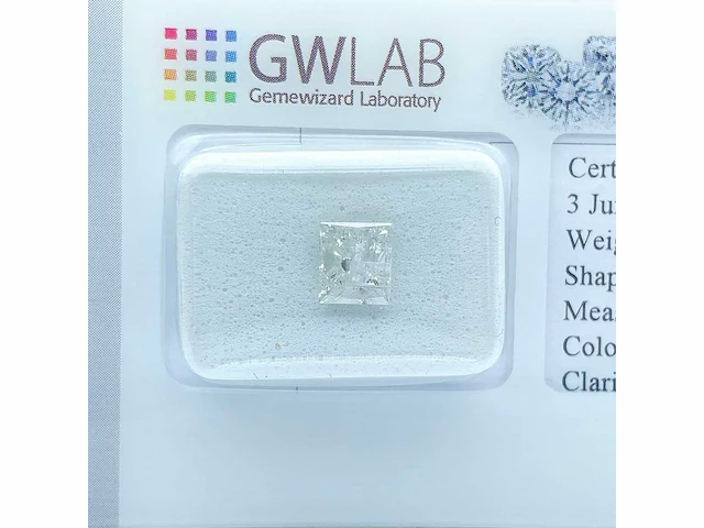 Diamant 1,01 crt. naturel kleur f - afbeelding 5 van  5