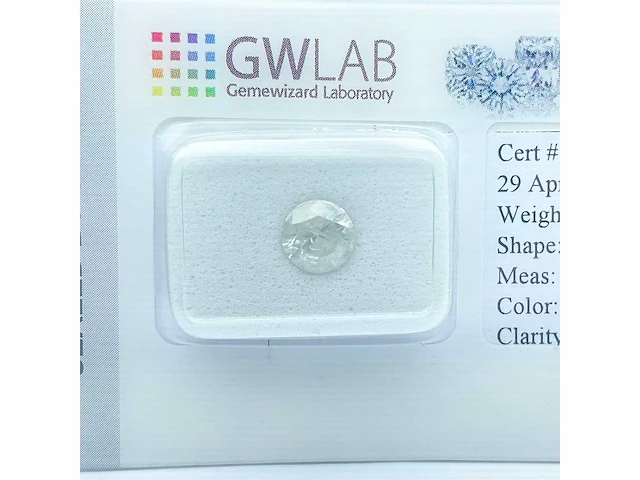 Diamant 1,01 crt. naturel kleur f - afbeelding 2 van  5